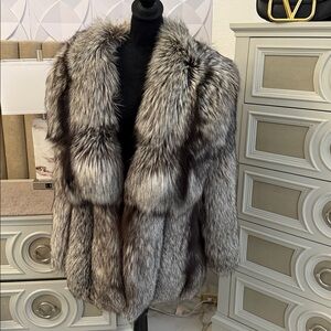 Saga furs SAGA FOX FUR SEMI LONG COAT XL